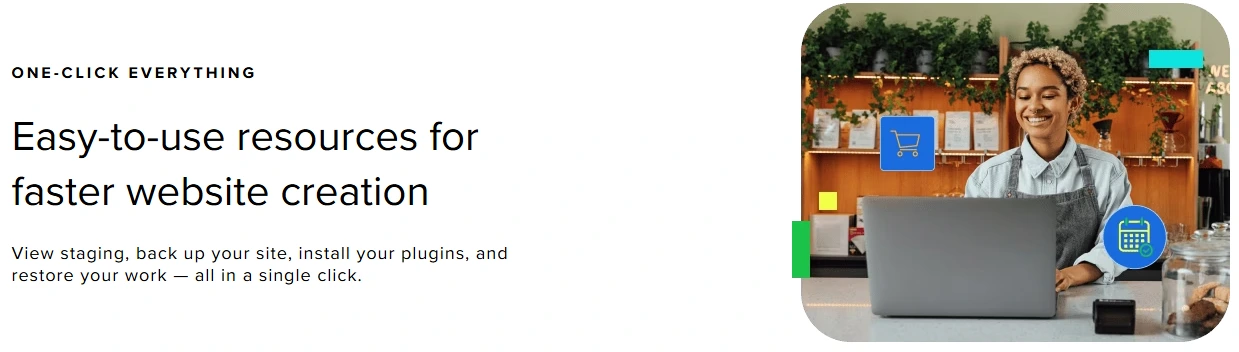 Bluehost one-click WordPress installation and management interface