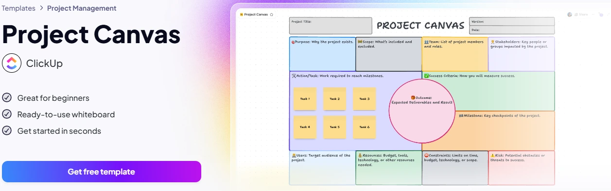 ClickUp Project Canvas for Visual Collaboration