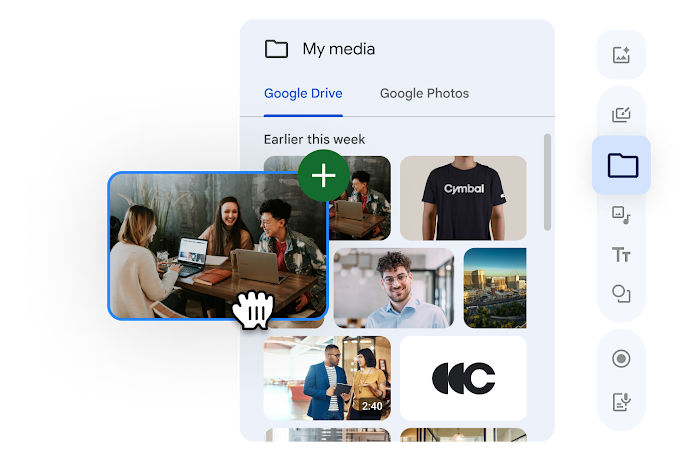 Adding media content to Google Vids
