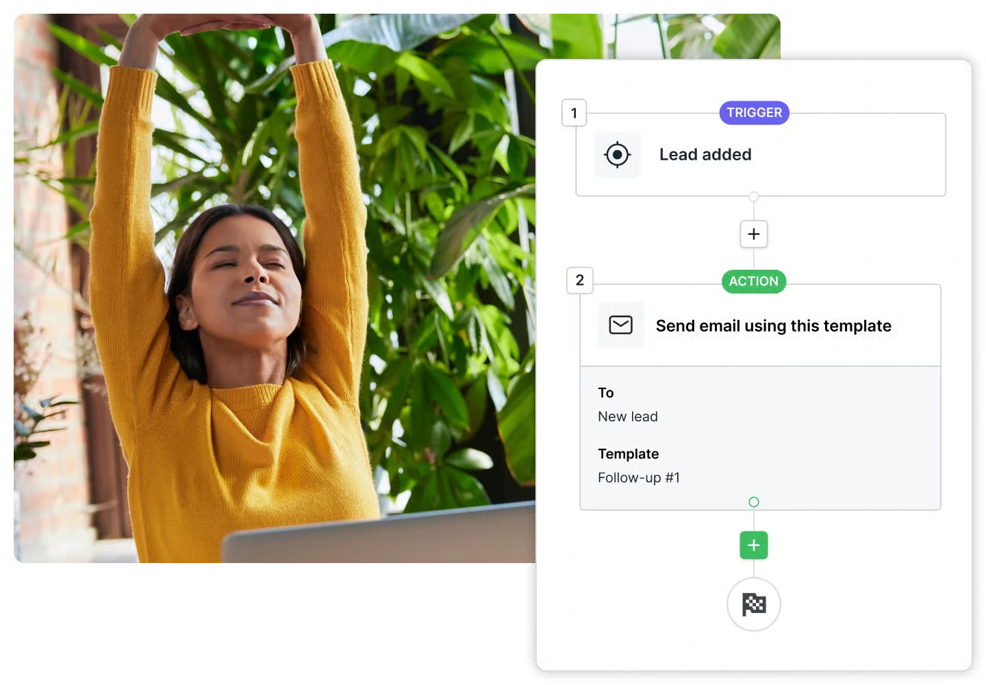 Pipedrive automation workflows showing automated lead distribution and follow-ups