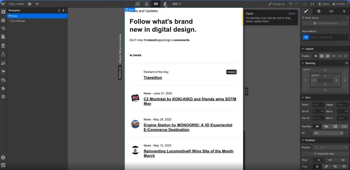 Using ClonewebX Chrome extension interface