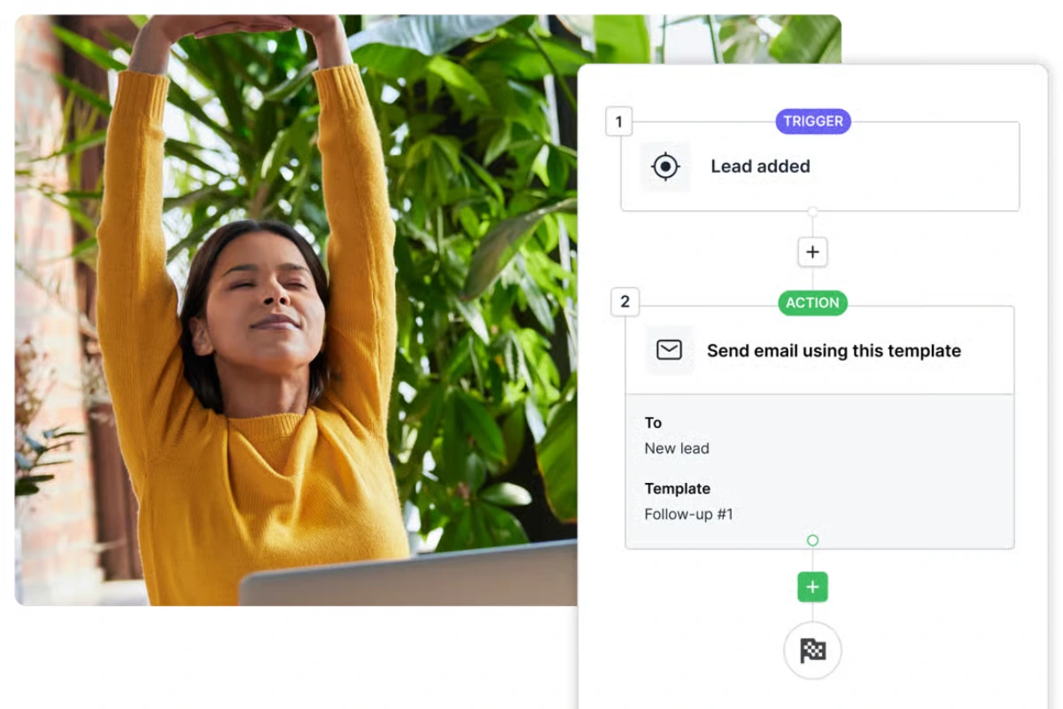 Pipedrive AI automation and lead management interface
