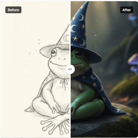 ElevenLabs sketch to realistic conversion