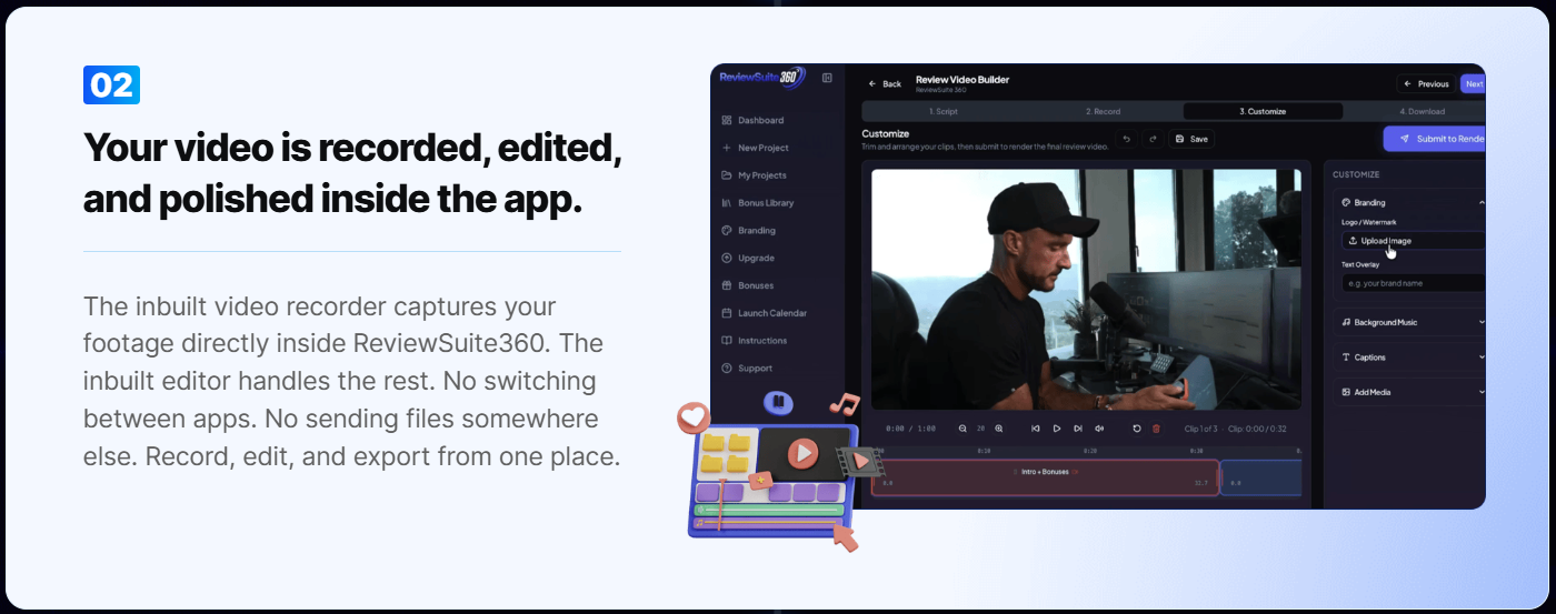 Built-in Video Recorder and Editor
