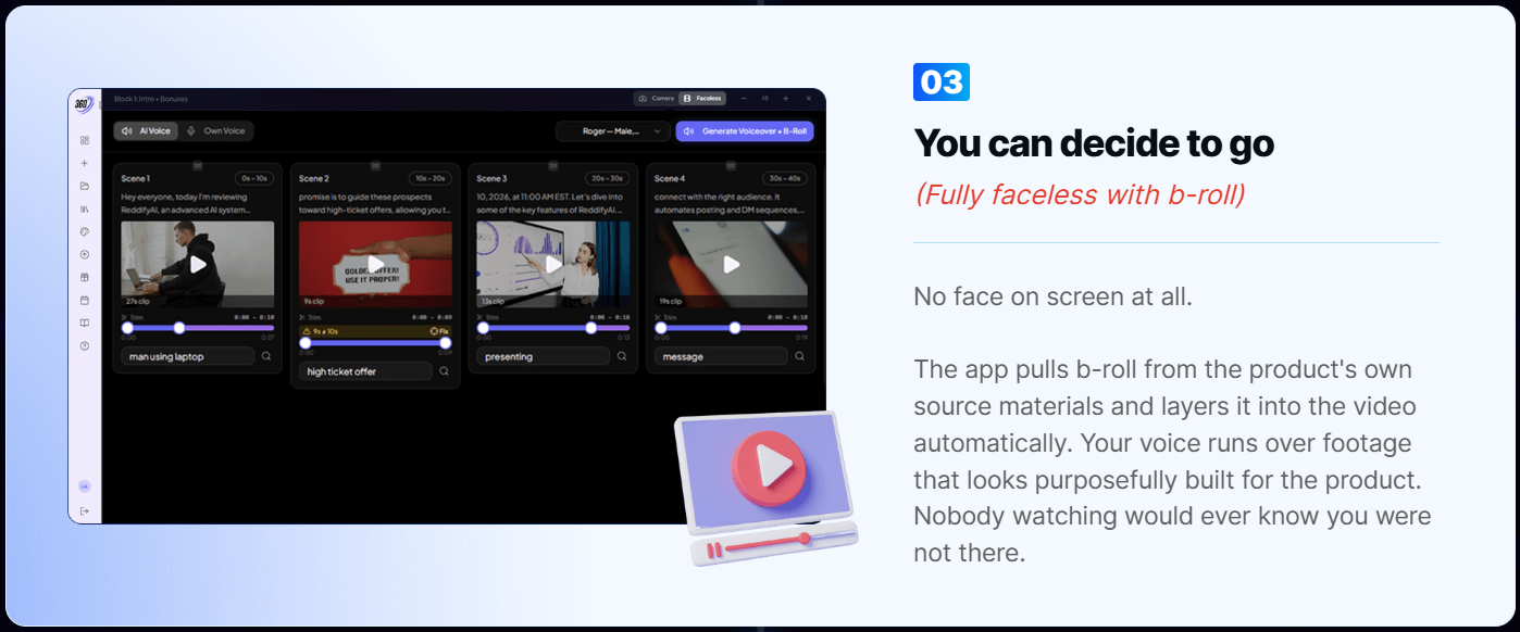 Faceless video options